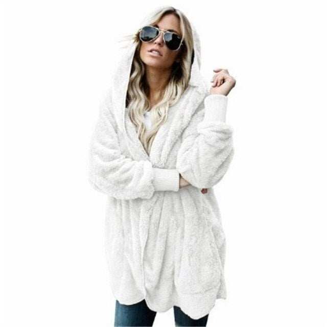 Faux Fur Teddy Bear Coat Women&