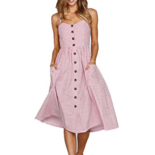 Casual Vintage Women Summer Sexy DressCasual Vintage Women Summer Sexy Dress