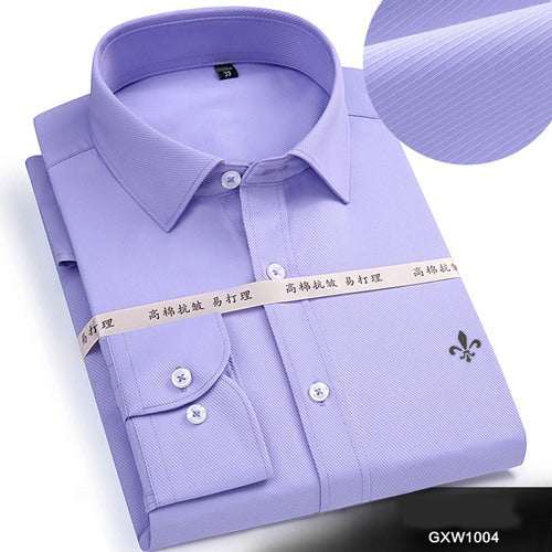 Casual Long Sleeved Solid shirt Slim Fit Business ManMen&