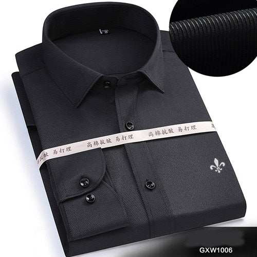 Casual Long Sleeved Solid shirt Slim Fit Business ManMen&