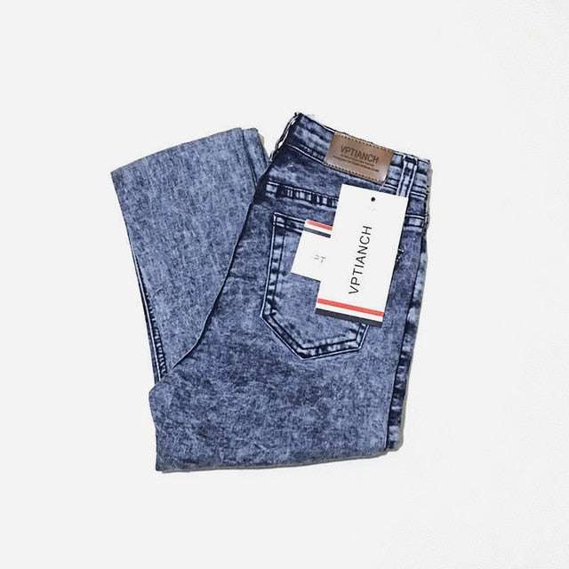 Vintage High Waist Denim Women Jeans - Acapparelstore
