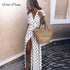 Long Women Split Short Sleeve Casual DressLong Women Split Short Sleeve Casual Dress