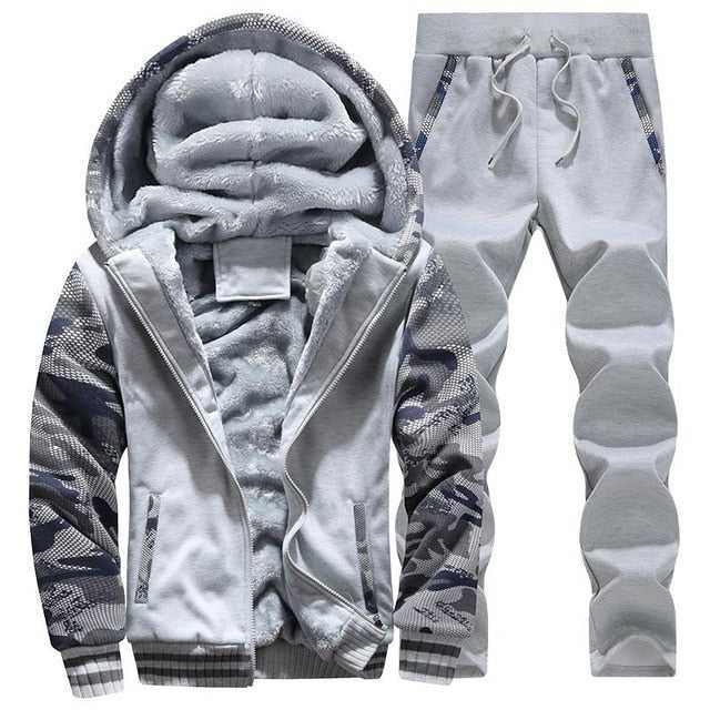 Men's Sporting Fleece Thick Hooded Brand-Clothing Casual Track Suit - Acapparelstore