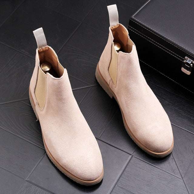 Luxury Fashion Men's Ankle Boots Spring Autumn Pointed Toe Boots - Acapparelstore