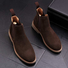 Luxury Fashion Men's Ankle Boots Spring Autumn Pointed Toe Boots - Acapparelstore
