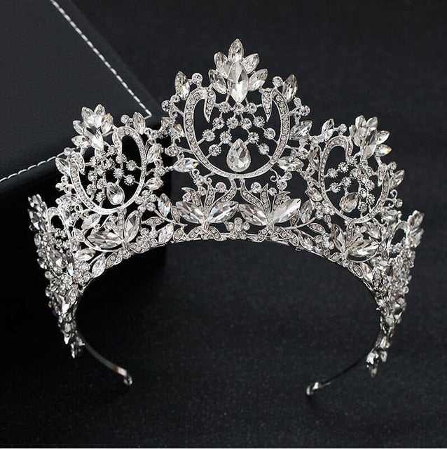 Vintage Luxury Big European Bride Wedding Crown Wedding Hair AccessoriesNew Women's Vintage Luxury Big European Bride Wedding Crown Wedding Ha