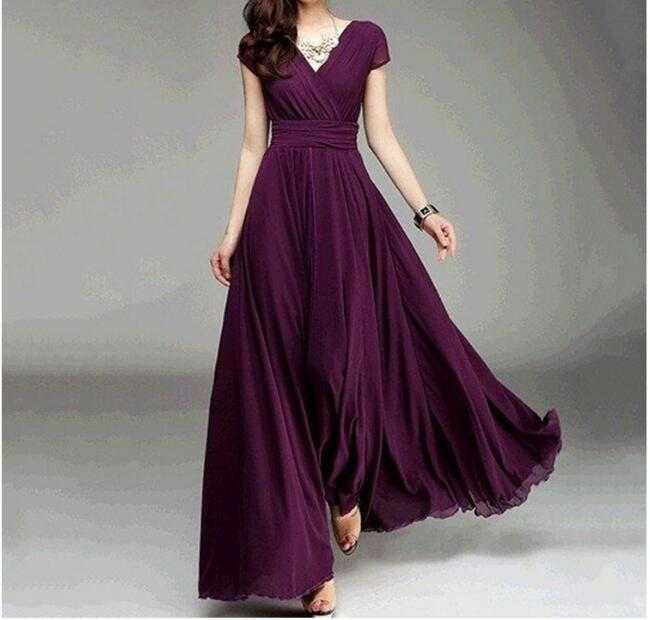 Women Elegant Boho Chiffon DressWomen Elegant Boho Chiffon Dress